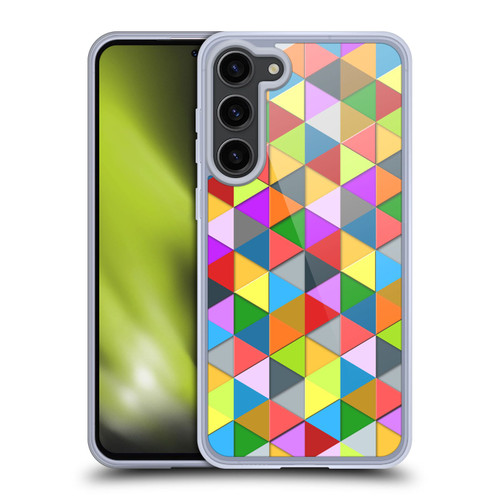 PLdesign Geometric Colourful Triangle Soft Gel Case for Samsung Galaxy S23+ 5G & MagSafe