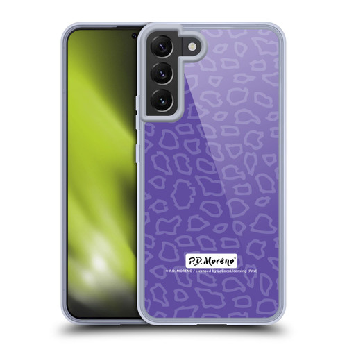 P.D. Moreno Patterns Purple Leopard Soft Gel Case for Samsung Galaxy S22+ 5G & MagSafe
