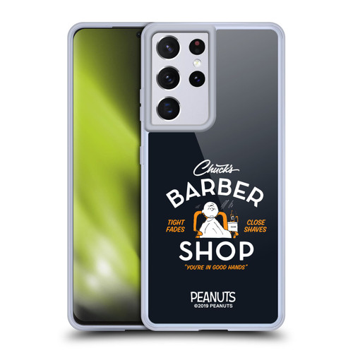 Peanuts Chuck's Barber Shop Charlie Brown Soft Gel Case for Samsung Galaxy S21 Ultra 5G & MagSafe