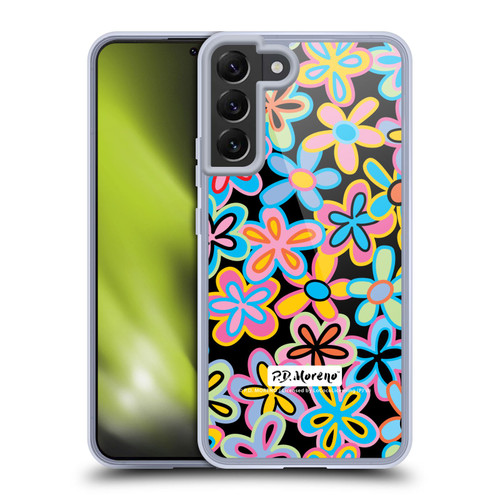 P.D. Moreno Patterns Retro Flowers Soft Gel Case for Samsung Galaxy S22+ 5G & MagSafe