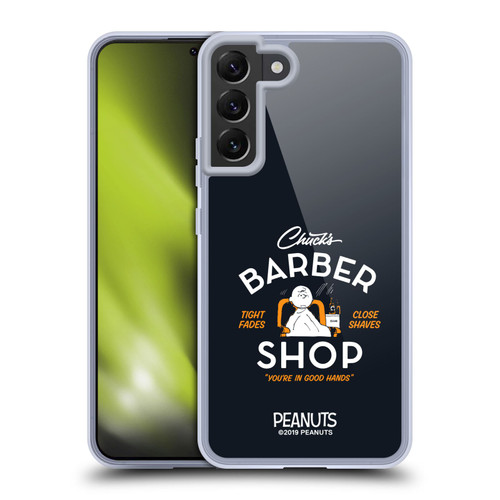 Peanuts Chuck's Barber Shop Charlie Brown Soft Gel Case for Samsung Galaxy S22+ 5G & MagSafe