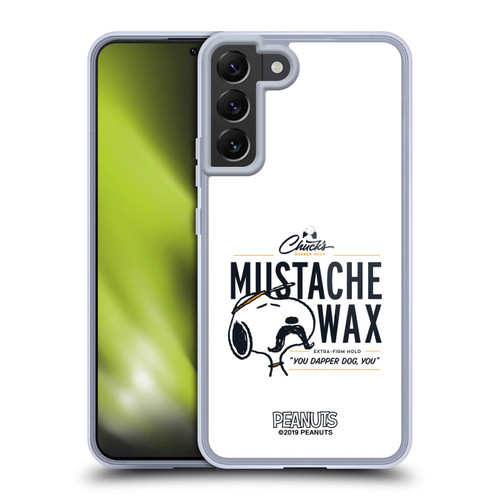 Peanuts Chuck's Barber Shop Snoopy Moustache Wax Soft Gel Case for Samsung Galaxy S22+ 5G & MagSafe