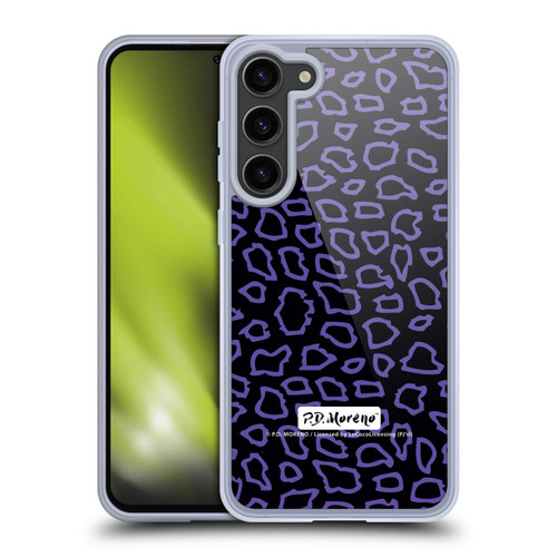 P.D. Moreno Patterns Black Purple Soft Gel Case for Samsung Galaxy S23+ 5G & MagSafe