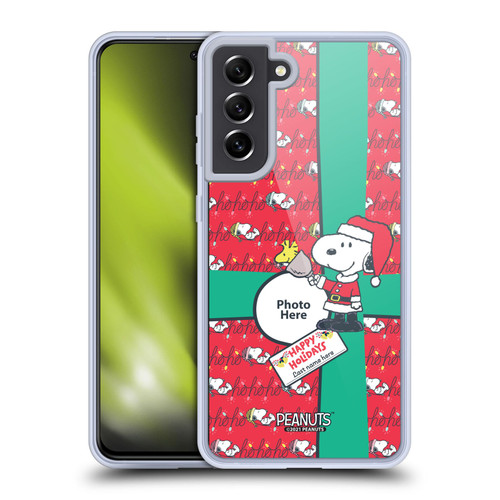 Custom Customised Personalised Peanuts Christmas Gift Soft Gel Case for Samsung Galaxy S21 FE 5G & MagSafe