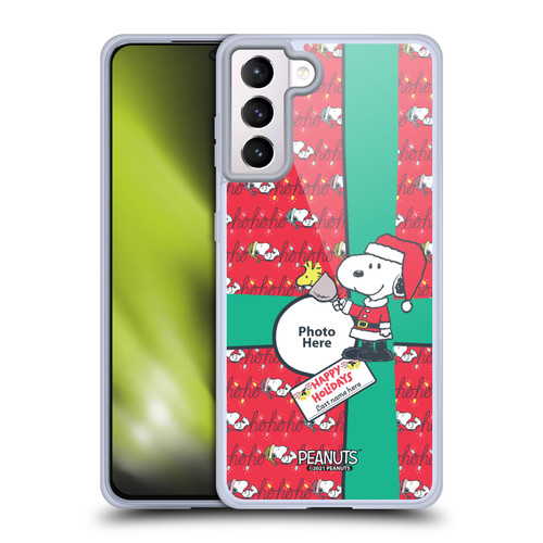 Custom Customised Personalised Peanuts Christmas Gift Soft Gel Case for Samsung Galaxy S21+ 5G & MagSafe