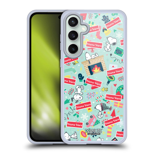 Custom Customised Personalised Peanuts Christmas Festive Pattern Soft Gel Case for Samsung Galaxy S23 FE 5G & MagSafe