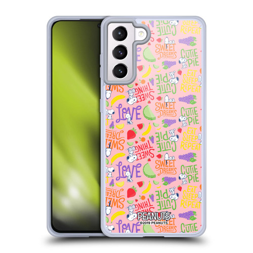 Peanuts Naturally Sweet Sweet Snoopy Soft Gel Case for Samsung Galaxy S21+ 5G & MagSafe