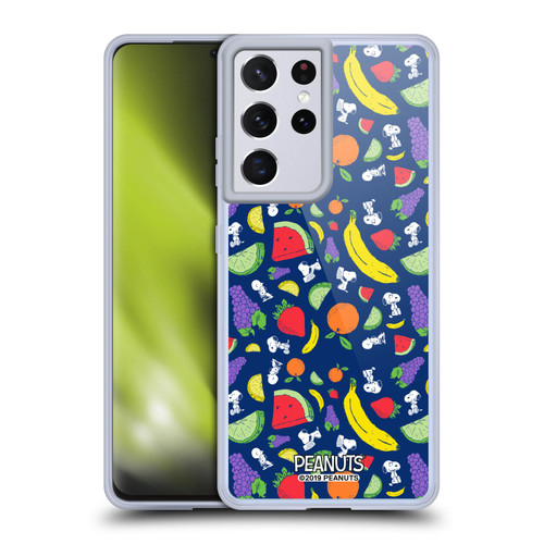 Peanuts Naturally Sweet Fruits and Snoopy Soft Gel Case for Samsung Galaxy S21 Ultra 5G & MagSafe