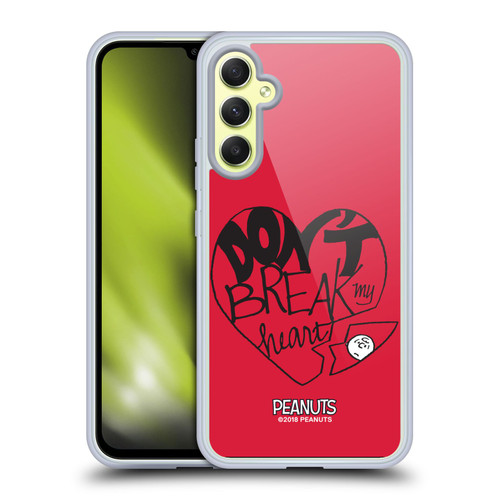 Peanuts Sealed With A Kiss Don't Break My Heart Soft Gel Case for Samsung Galaxy A34 5G