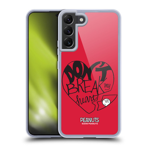 Peanuts Sealed With A Kiss Don't Break My Heart Soft Gel Case for Samsung Galaxy S22+ 5G & MagSafe
