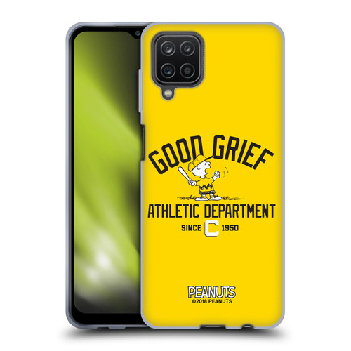 Peanuts Varsity Sports Charlie Brown Good Grief Soft Gel Case for Samsung Galaxy A12 (2020)