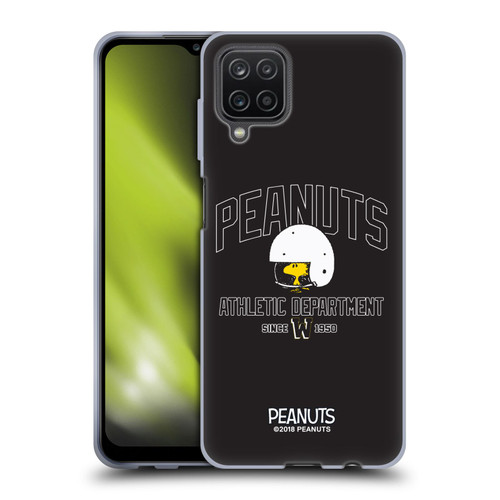 Peanuts Varsity Sports Woodstock Football Helmet Soft Gel Case for Samsung Galaxy A12 (2020)
