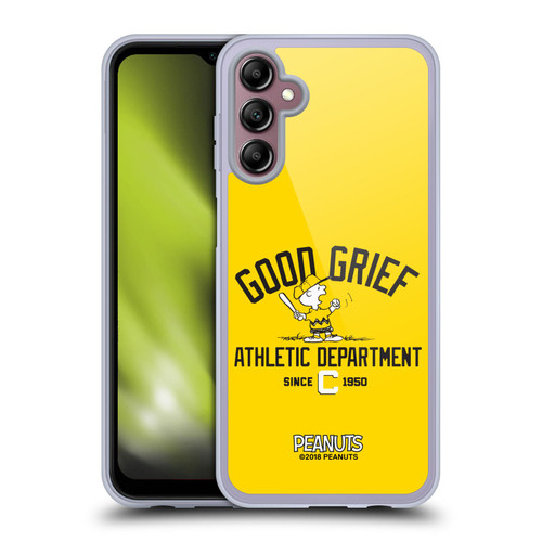 Peanuts Varsity Sports Charlie Brown Good Grief Soft Gel Case for Samsung Galaxy A14 5G