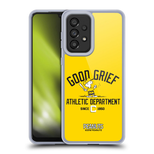 Peanuts Varsity Sports Charlie Brown Good Grief Soft Gel Case for Samsung Galaxy A33 5G (2022)