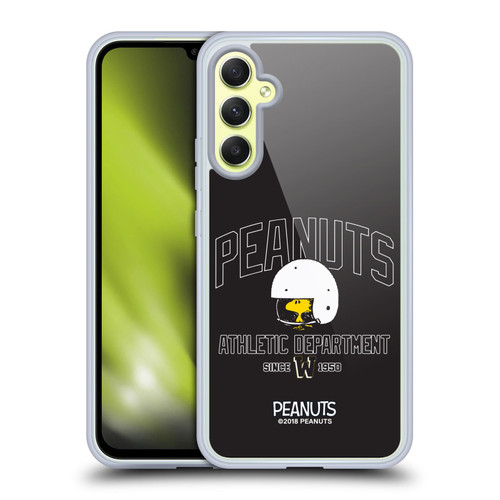 Peanuts Varsity Sports Woodstock Football Helmet Soft Gel Case for Samsung Galaxy A34 5G