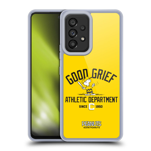 Peanuts Varsity Sports Charlie Brown Good Grief Soft Gel Case for Samsung Galaxy A53 5G (2022)