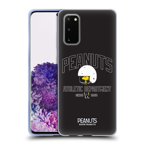 Peanuts Varsity Sports Woodstock Football Helmet Soft Gel Case for Samsung Galaxy S20 / S20 5G