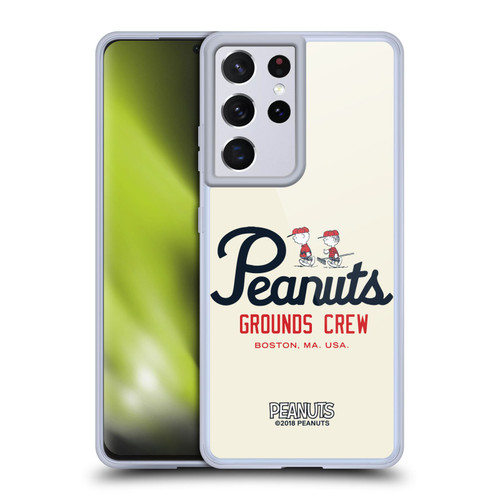 Peanuts Varsity Sports Boston Grounds Crew Soft Gel Case for Samsung Galaxy S21 Ultra 5G & MagSafe