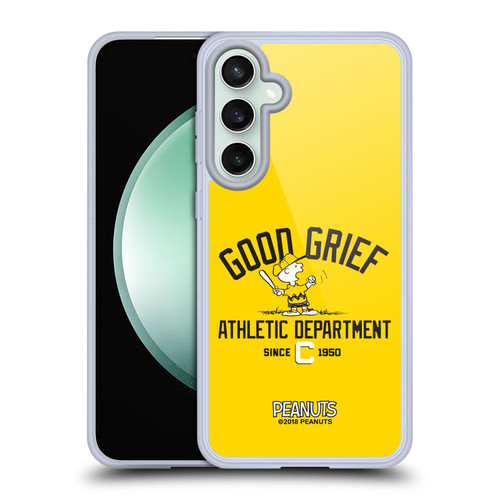 Peanuts Varsity Sports Charlie Brown Good Grief Soft Gel Case for Samsung Galaxy S23 FE 5G & MagSafe