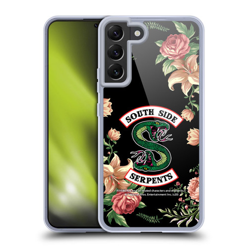 Riverdale South Side Serpents Floral Print Logo Soft Gel Case for Samsung Galaxy S22+ 5G & MagSafe