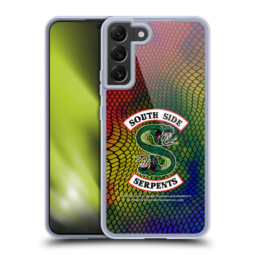 Riverdale South Side Serpents Snake Skin Print Logo Soft Gel Case for Samsung Galaxy S22+ 5G & MagSafe