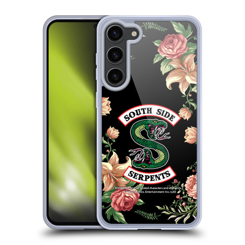 Riverdale South Side Serpents Floral Print Logo Soft Gel Case for Samsung Galaxy S23+ 5G & MagSafe