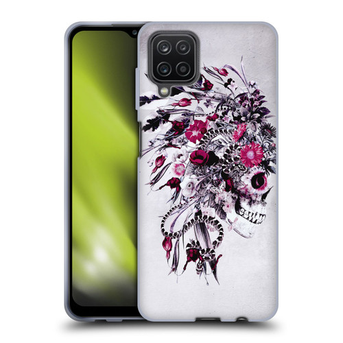 Riza Peker Skulls 6 Red Soft Gel Case for Samsung Galaxy A12 (2020)