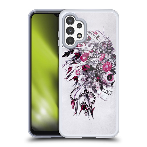 Riza Peker Skulls 6 Red Soft Gel Case for Samsung Galaxy A13 (2022)