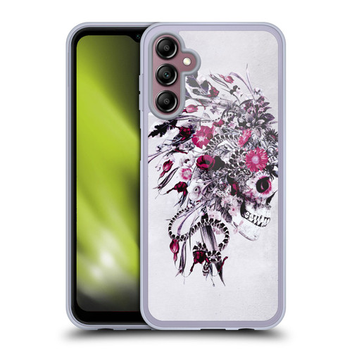 Riza Peker Skulls 6 Red Soft Gel Case for Samsung Galaxy A14 5G