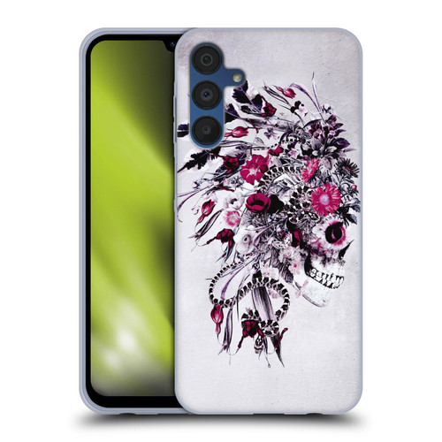 Riza Peker Skulls 6 Red Soft Gel Case for Samsung Galaxy A15 & MagSafe