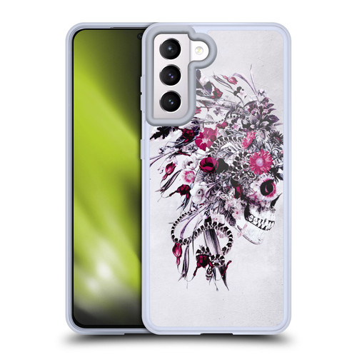 Riza Peker Skulls 6 Red Soft Gel Case for Samsung Galaxy S21 5G & MagSafe