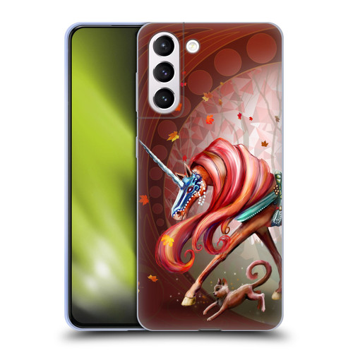 Rose Khan Unicorns Autumn Orange Soft Gel Case for Samsung Galaxy S21+ 5G & MagSafe