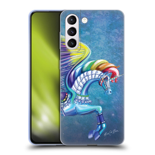 Rose Khan Unicorns Rainbow Carousel Horse Soft Gel Case for Samsung Galaxy S21+ 5G & MagSafe