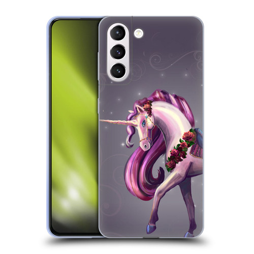 Rose Khan Unicorns Rose Red Soft Gel Case for Samsung Galaxy S21+ 5G & MagSafe