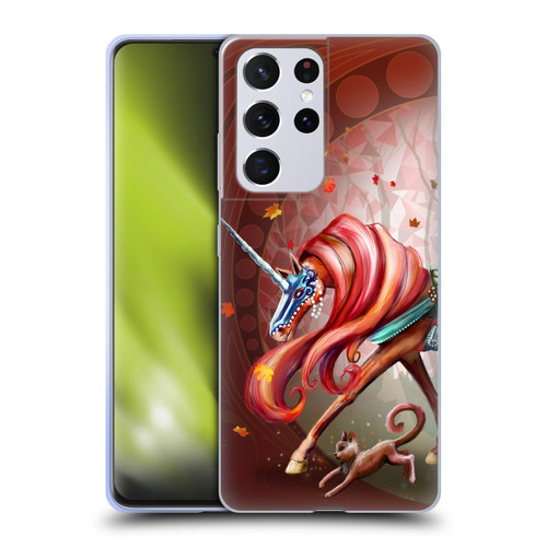 Rose Khan Unicorns Autumn Orange Soft Gel Case for Samsung Galaxy S21 Ultra 5G & MagSafe