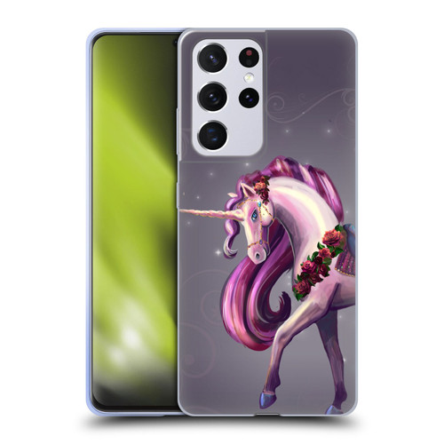 Rose Khan Unicorns Rose Red Soft Gel Case for Samsung Galaxy S21 Ultra 5G & MagSafe