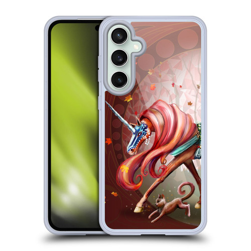 Rose Khan Unicorns Autumn Orange Soft Gel Case for Samsung Galaxy S23 FE 5G & MagSafe