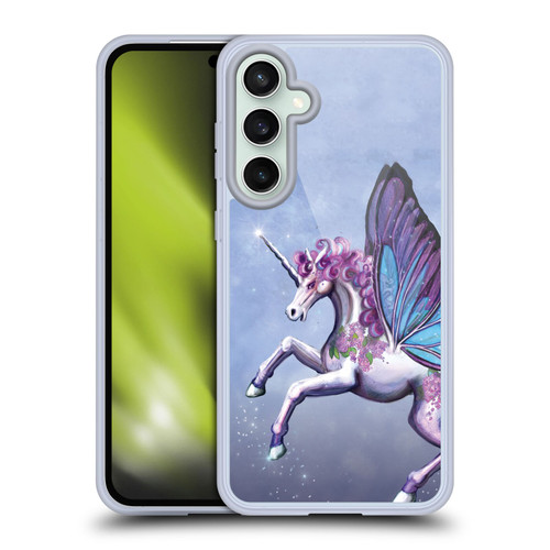 Rose Khan Unicorns Lilac Purple Butterfly Soft Gel Case for Samsung Galaxy S23 FE 5G & MagSafe