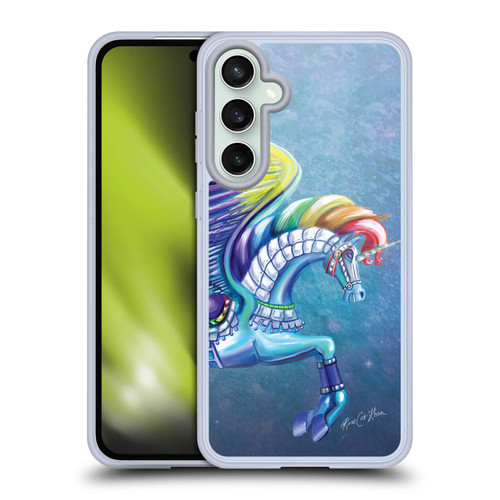 Rose Khan Unicorns Rainbow Carousel Horse Soft Gel Case for Samsung Galaxy S23 FE 5G & MagSafe
