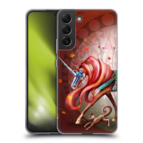 Rose Khan Unicorns Autumn Orange Soft Gel Case for Samsung Galaxy S22+ 5G & MagSafe