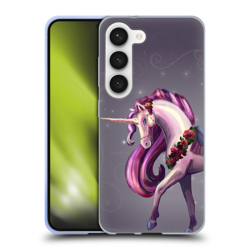 Rose Khan Unicorns Rose Red Soft Gel Case for Samsung Galaxy S23 5G & MagSafe