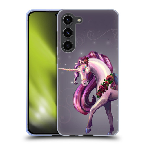 Rose Khan Unicorns Rose Red Soft Gel Case for Samsung Galaxy S23+ 5G & MagSafe