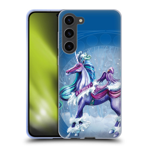 Rose Khan Unicorns Winter Blue Soft Gel Case for Samsung Galaxy S23+ 5G & MagSafe