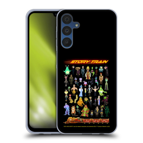 Rick And Morty Season 4 Graphics Story Train Soft Gel Case for Samsung Galaxy A15 & MagSafe