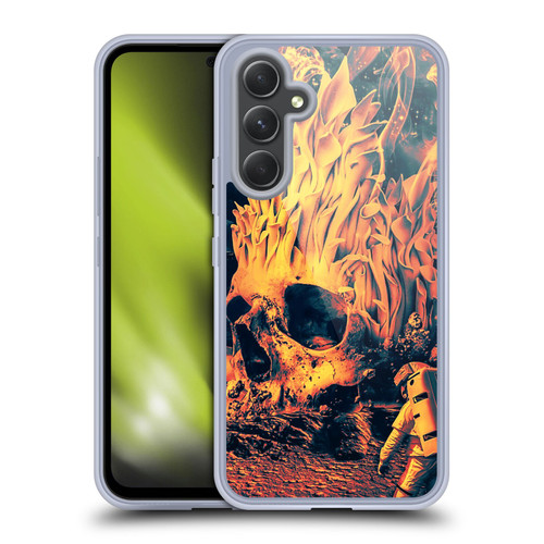Riza Peker Skulls 9 Space Skull Soft Gel Case for Samsung Galaxy A54 5G