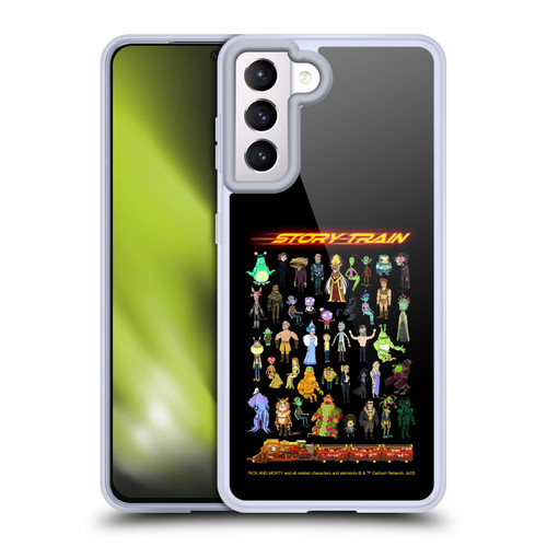 Rick And Morty Season 4 Graphics Story Train Soft Gel Case for Samsung Galaxy S21 5G & MagSafe