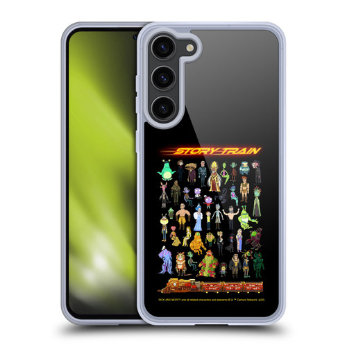 Rick And Morty Season 4 Graphics Story Train Soft Gel Case for Samsung Galaxy S23+ 5G & MagSafe