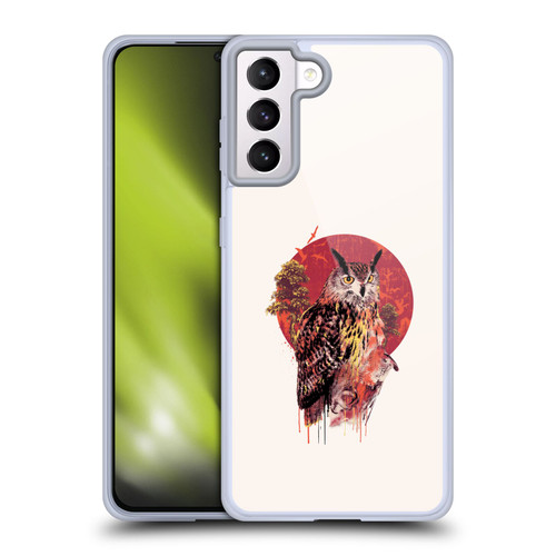 Riza Peker Animal Abstract Warm Owl Soft Gel Case for Samsung Galaxy S21+ 5G & MagSafe