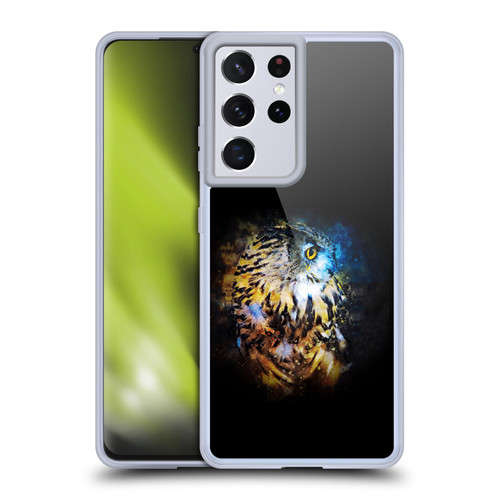 Riza Peker Animal Abstract Owl Splash Soft Gel Case for Samsung Galaxy S21 Ultra 5G & MagSafe