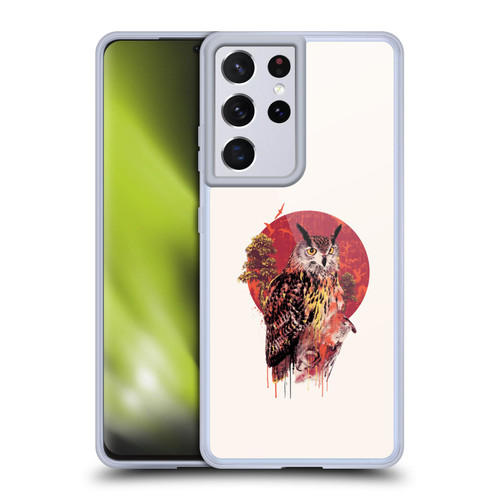 Riza Peker Animal Abstract Warm Owl Soft Gel Case for Samsung Galaxy S21 Ultra 5G & MagSafe